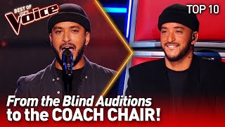 TOP 10  TALENTS who became COACHES in The Voice 😱 [upl. by Mariel176]