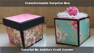 Explosive Surprise Box  DIY  Unexpected Gift  Explosion box  transformable box [upl. by Audris]