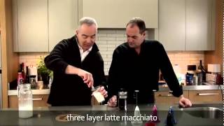 aerolatte  milk frother makes three layer caffè latte macchiato [upl. by Gagnon]