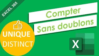 Excel compter sans doublon [upl. by Eikcaj]