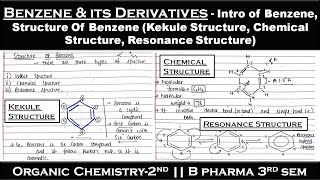 Benzene and its derivatives  L1  Unit1 Organic Chemistry 2  Bpharma 3rd sem Carewell Pharma [upl. by Eile]