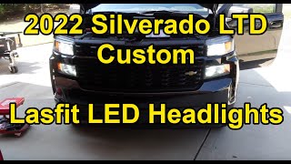 HOW TO Upgrade 20192022 Silverado LTD Custom headlights with Lasfit LEDs Plug N Play [upl. by Zaccaria]