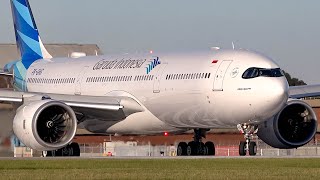 BRILLIANT Garuda INDONESIA A330 Neo Take off amp Landing  A330 Neo  Melbourne Airport Plane Spotting [upl. by Hurley]