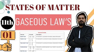 States of Matter । Class11 L1 I Boyles  Charles  Gaylussacs  Avogadros  Ideal gas Equation [upl. by Freed]