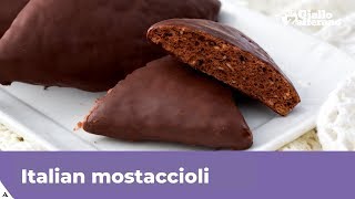 MOSTACCIOLI  Neapolitan chocolate Christmas cookies [upl. by Kcired]