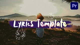 Free Lyrics Title Template  Premiere Pro [upl. by Yaf]