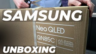 Samsung QN85C 4K Neo QLED Unboxing [upl. by Dal]