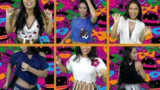 ✂️ DIY 9 IDEIAS DE CUSTOMIZAÇÃO DE CAMISETAS CARNAVAL 2018 [upl. by Anaitsirc]