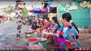 Vietnam  Rural life in An Bien District  Kien Giang Province [upl. by Ahsenav]