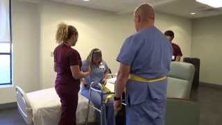 Physical Therapy Transfer Training  How To Transfer From Wheelchair To Bed [upl. by Prentice565]