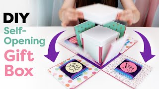 DIY SelfOpening Gift Box  DIY Gift Box Ideas [upl. by Ahola627]