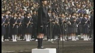 Japanese spirit Japans national anthem High school girls sing 【君が代KIMIGAYO】 [upl. by Niltak]