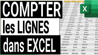 Compter le nombre de lignes dans Excel  Plusieurs situations [upl. by Manup852]