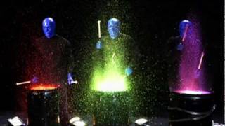 Time Warp Blue Man Group Paint Drumming [upl. by Notlem]