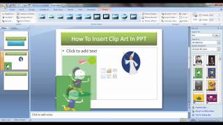 Insert Clip Art In PowerPoint Presentation [upl. by Eetnuahs]