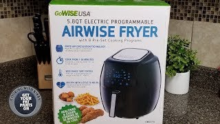 Airwise Fryer from Gowise USA  Gowise USA Air Fryer  Review and How to use it [upl. by Nanny]