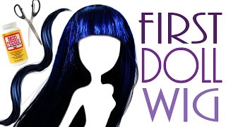 How to make a Doll Wig  Bangs Style [upl. by Aubrey45]