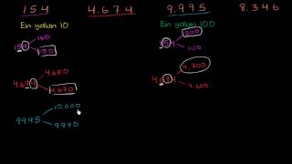 En Yakın Onluğa ve Yüzlüğe Yuvarlama Örnekleri Matematik [upl. by Eedissac]