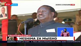 Raila Odinga pays tribute to Former President Moi [upl. by Lena]