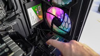 ARGB Fans with no ARGB headers  Temperature Sensor RGB Test [upl. by Cloutman]