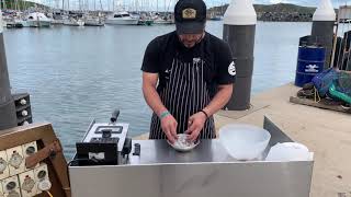 Cajun Fried Cuttlefish  Cooking Demonstration [upl. by Ynagoham]