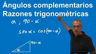 Ángulos complementarios Razones trigonométricas [upl. by Fihsak]