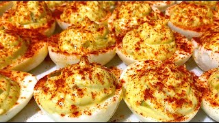 Deviled Eggs  EASY HOMEMADE DEVILED EGGS RECIPE [upl. by Aleunamme]