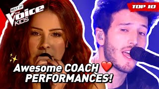 SUPERSTAR COACHES perform in The Voice Kids 🤩  Top 10 [upl. by Ciardap]