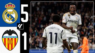 Real Madrid 51 Valencia  HIGHLIGHTS  LaLiga 202324 [upl. by Eliam]