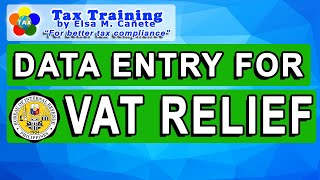 Data Entry for VAT Relief [upl. by Woodrow]