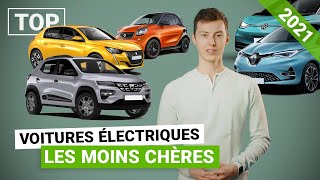 Le TOP 10 des voitures électriques les moins chères en 2021 [upl. by Nevaed]