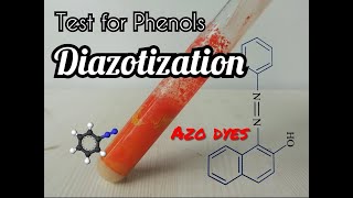 Test for Phenols  Azo dyes Diazotization [upl. by Nimrak]