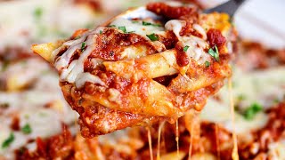 Three Cheese Baked Mostaccioli Recipe [upl. by Arval691]