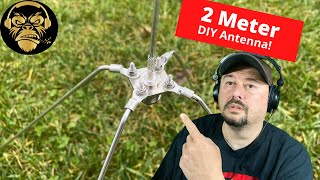 DIY 2M Ground Plane Antenna  Ham Radio  TheSmokinApe [upl. by Melodie]