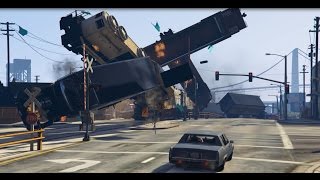 GTA V  Train Crash [upl. by Elo842]