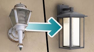 Easy Outdoor Light Fixture Update  20 Minute DIY Upgrade [upl. by Nicolais]