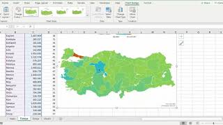 Excelde harita maps grafiğini kullanma değerleri karşılaştırma ve coğrafi kategorileri gösterme [upl. by Roe]