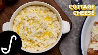 How to Make 4Ingredient Homemade Cottage Cheese Recipe [upl. by Dorry]