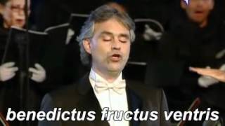 ANDREA BOCELLI AVE MARIA SCHUBERT Lyrics  traduzione [upl. by Shani]