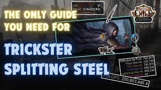 POE 325 Trickster Splitting Steel Build Guide  Intelligence amp Energy Shield Stacker [upl. by Matty606]