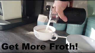 How to Get More Froth from Your Nespresso Coffee Aeroccino  Nespresso tips and help [upl. by Lewanna119]