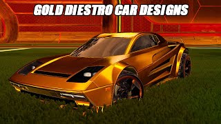 Gold Diestro Car Designs  Rocket League Car Designs [upl. by Luane]