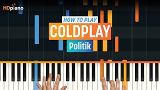 How to Play quotPolitikquot by Coldplay  HDpiano Part 1 Piano Tutorial [upl. by Malsi]