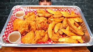 CRISPY FRIED CHICKEN amp TATERS ASMR MUKBANG [upl. by Gabor948]