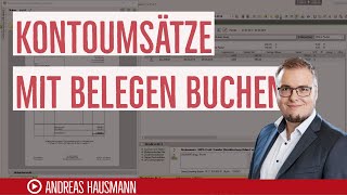 DATEV Unternehmen online Kontoumsätze mit Belegen buchen [upl. by Niac]