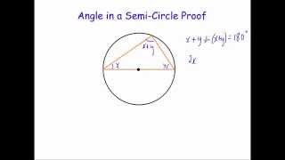 Angle in a Semi Circle Proof [upl. by Skvorak303]