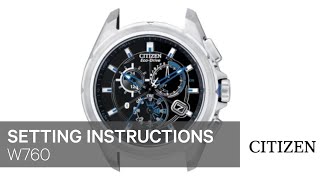 Citizen Watch Setting Instruction — W760 [upl. by Bazil]