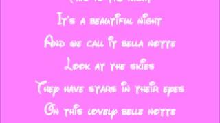 Lady and the TrampBella Notte Lyrics [upl. by Nadean]