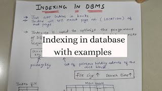 Indexing In DBMS  Why Indexing is used  With Examples  Basics 12 [upl. by Airasor]