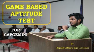 GAME BASED APTITUDE TEST FOR CAPGEMINI [upl. by Meehsar]